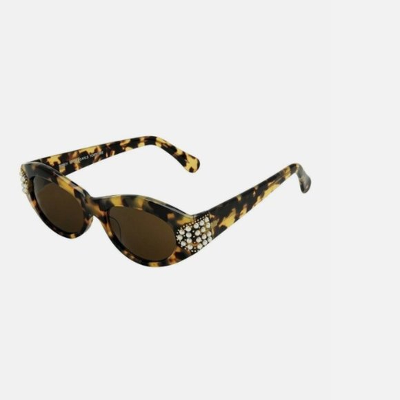 Cheryl Shuman Eyewear Wendi with Pearls Tortoise Size: 50-20-130mm Sungl… - Picture 3 of 4